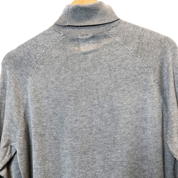 Zara Women’s Knit Grey Classic Preppy Long Sleeve Turtleneck Sweater - Picture 9 of 16